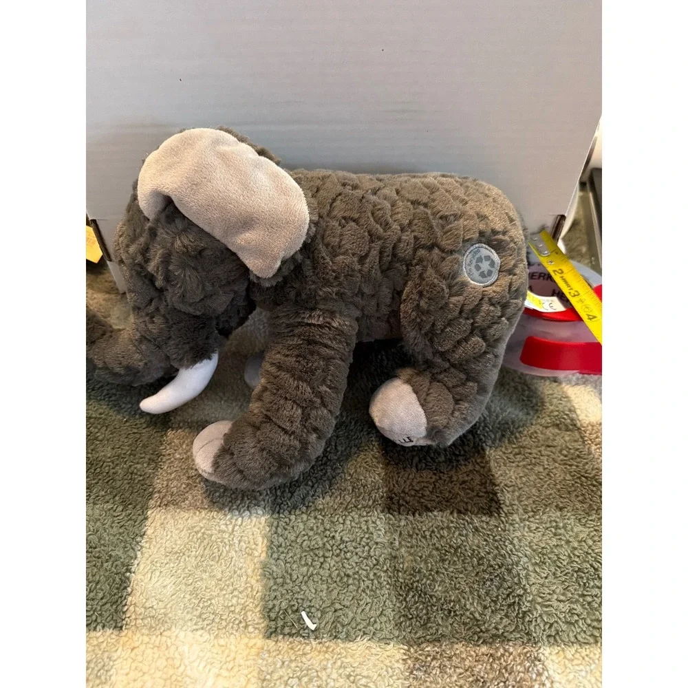Jacksonville Zoo Elephant Plush Grey Textured Recycled Materials Souvenir 12
